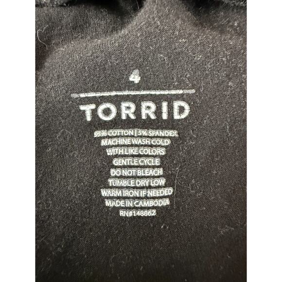 Torrid Plus Size 4 Plaid Ankle Stretch Casual Leggings Pull On Pants Black - Picture 7 of 8